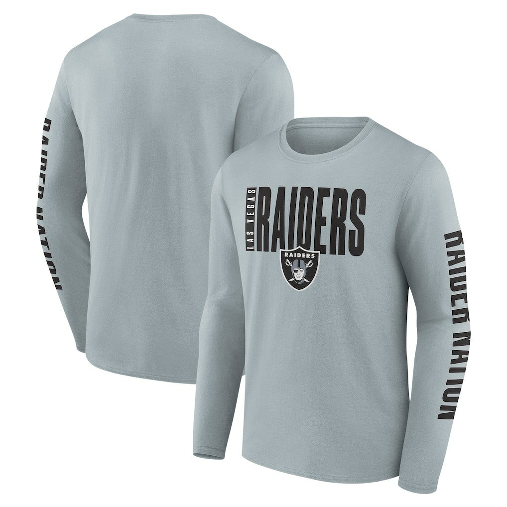 Las Vegas Raiders Vision Long Sleeve T-Shirt - Gray T-shirts