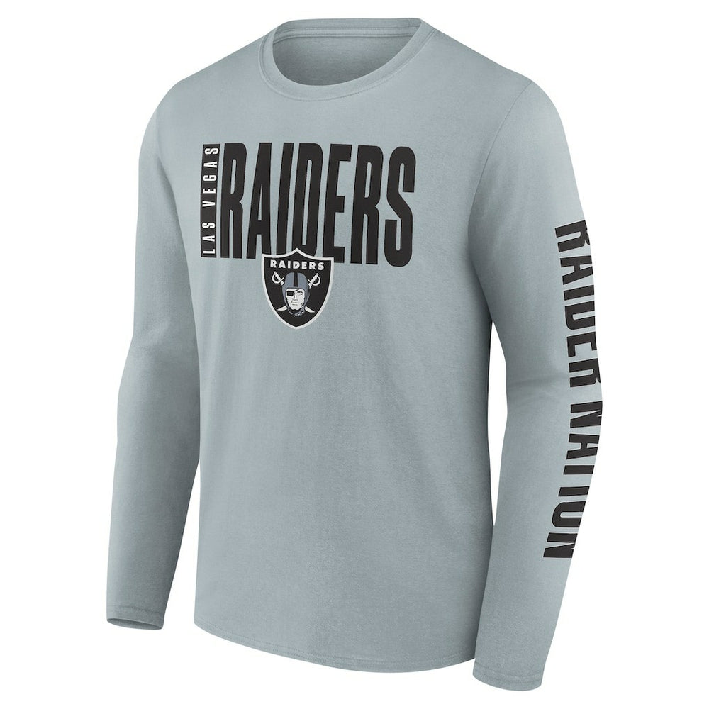 Las Vegas Raiders Vision Long Sleeve T-Shirt - Gray T-shirts