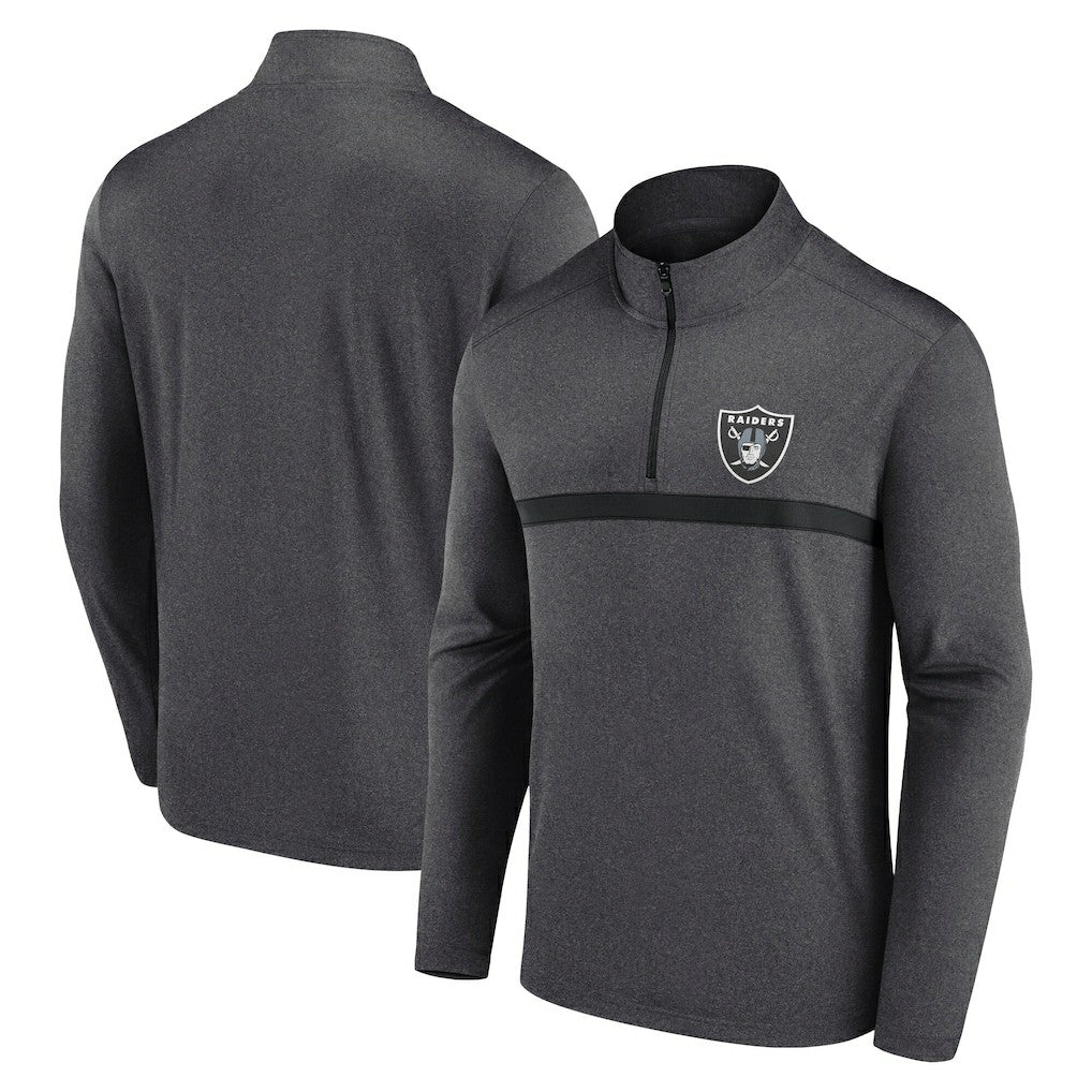 Las Vegas Raiders Head-to-Head Quarter-Zip Pullover - Charcoal Pullover