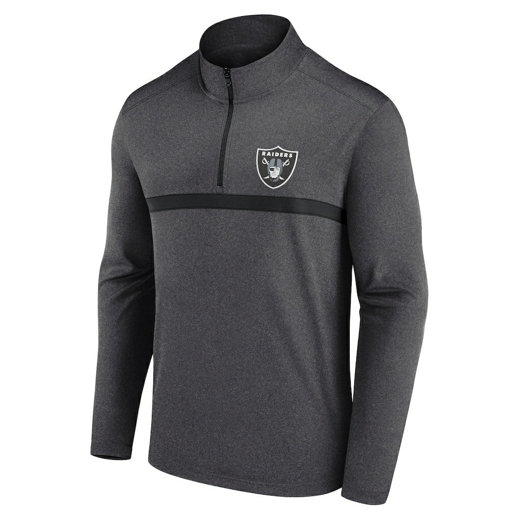 Las Vegas Raiders Head-to-Head Quarter-Zip Pullover - Charcoal Pullover