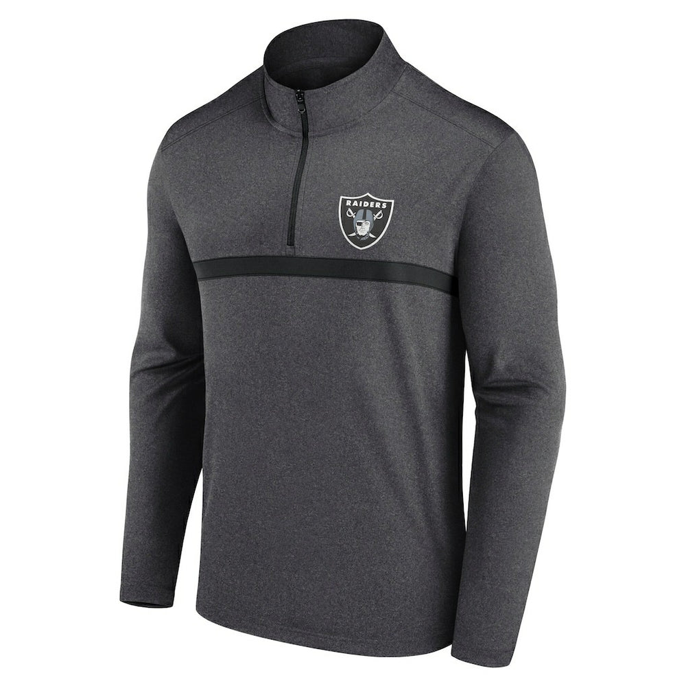 Las Vegas Raiders Head-to-Head Quarter-Zip Pullover - Charcoal Pullover