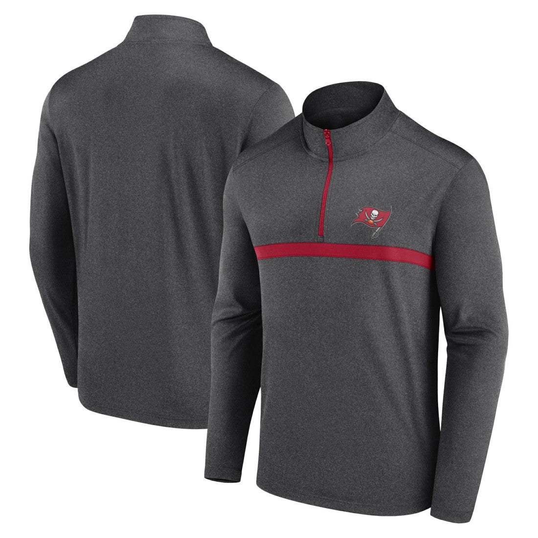 Tampa Bay Buccaneers Head-to-Head Quarter-Zip Pullover - Heather Charcoal Pullover