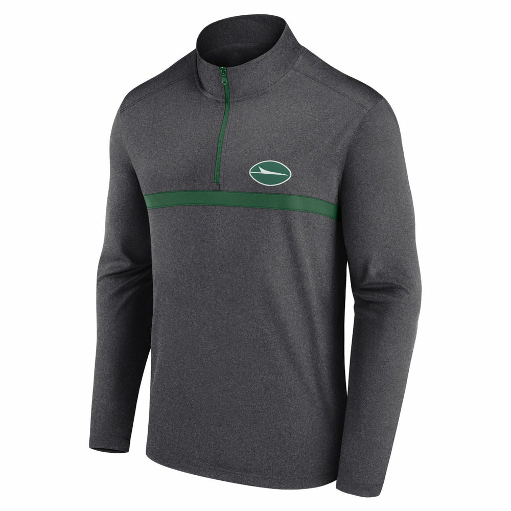 New York Jets Head-to-Head Quarter-Zip Pullover - Heather Charcoal Pullover
