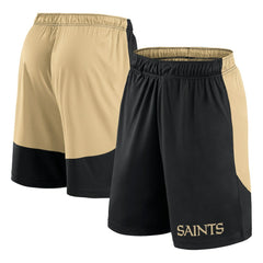 New Orleans Saints Launch Shorts - Black/Gold Shorts