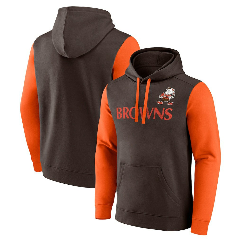 Cleveland Browns Fleece Pullover Hoodie - Brown Hoodies