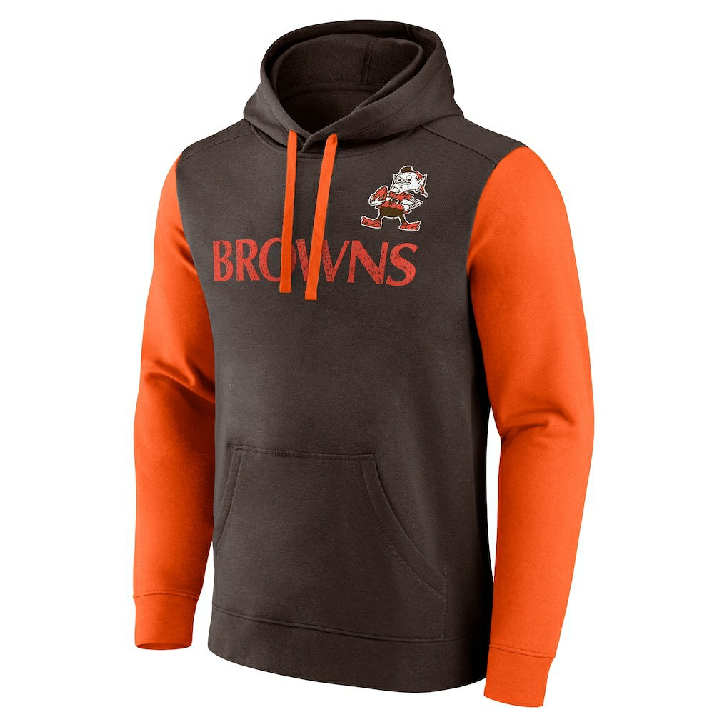 Cleveland Browns Fleece Pullover Hoodie - Brown Hoodies