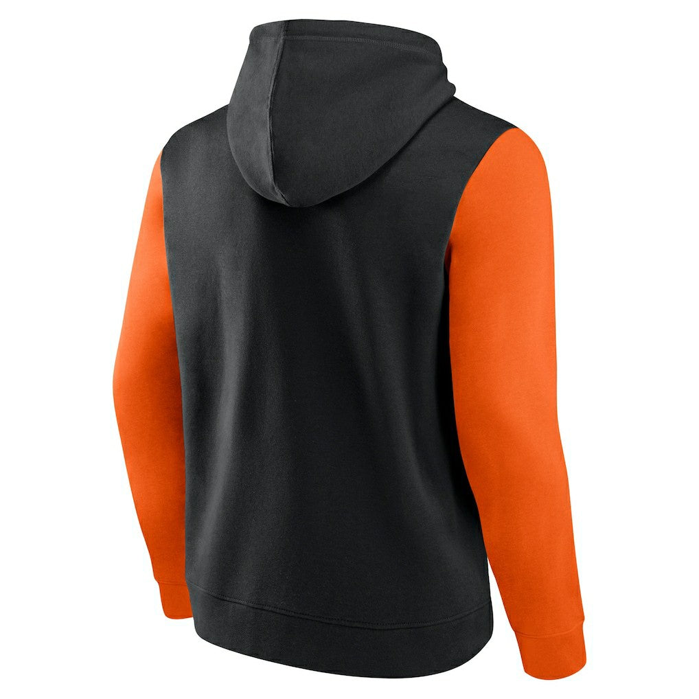 Cincinnati Bengals Outline Pullover Hoodie - Black/Orange Hoodies