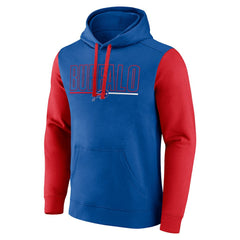 Buffalo Bills Outline Pullover Hoodie - Royal/Red Hoodies