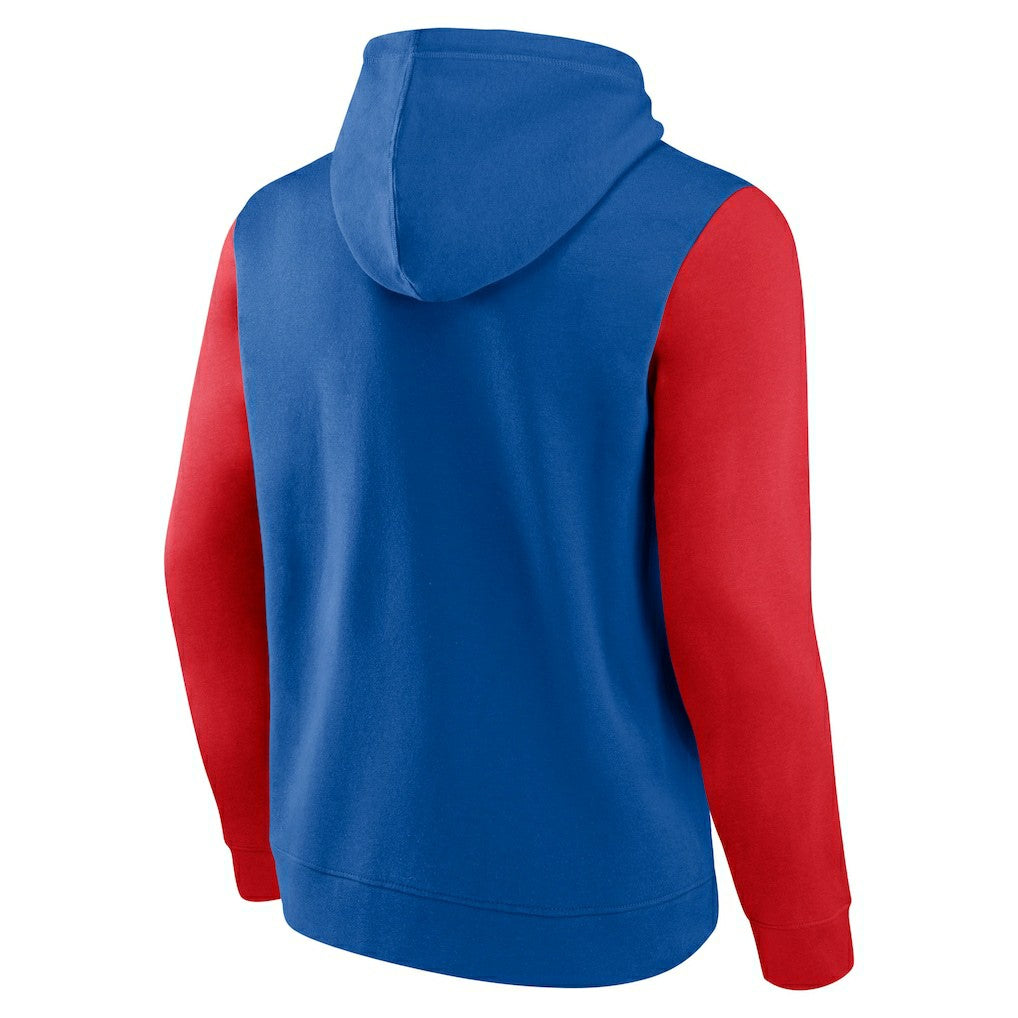 Buffalo Bills Outline Pullover Hoodie - Royal/Red Hoodies