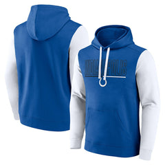 Indianapolis Colts Outline Pullover Hoodie - Royal/White Hoodies