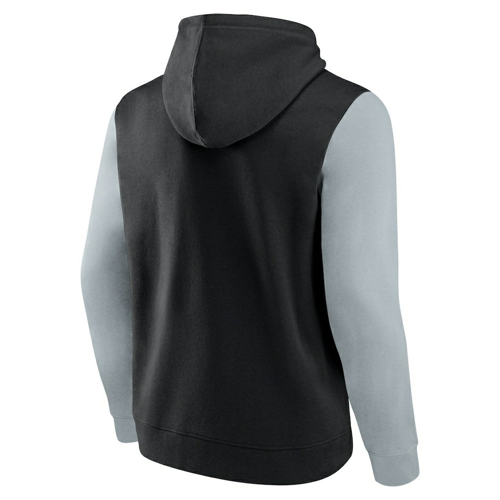 Las Vegas Raiders Outline Pullover Hoodie - Black/Silver Hoodies