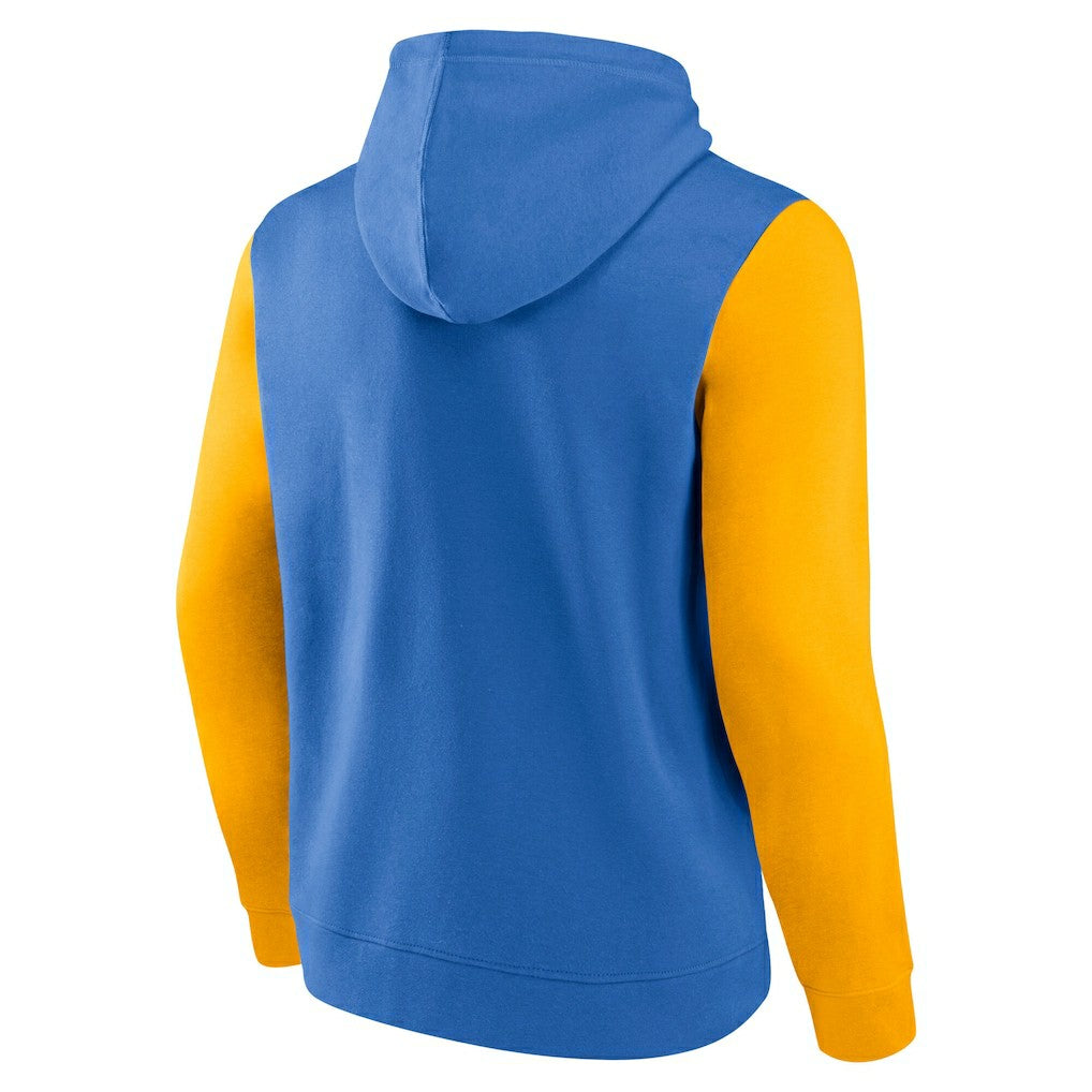 Los Angeles Chargers Outline Pullover Hoodie - Powder Blue/Gold Hoodies