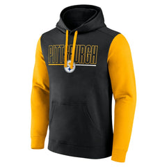 Pittsburgh Steelers Outline Pullover Hoodie - Black/Gold Hoodies