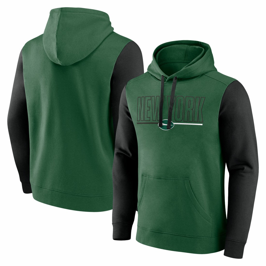 New York Jets Outline Pullover Hoodie - Green/Black Hoodies