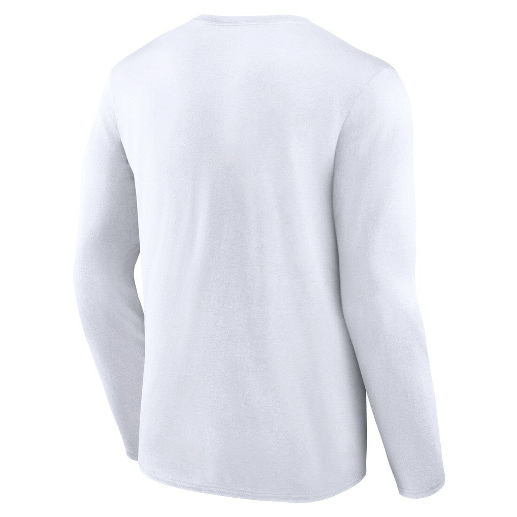 Brooklyn Nets Logo Athletic Vision Long Sleeve T-Shirt White outlet