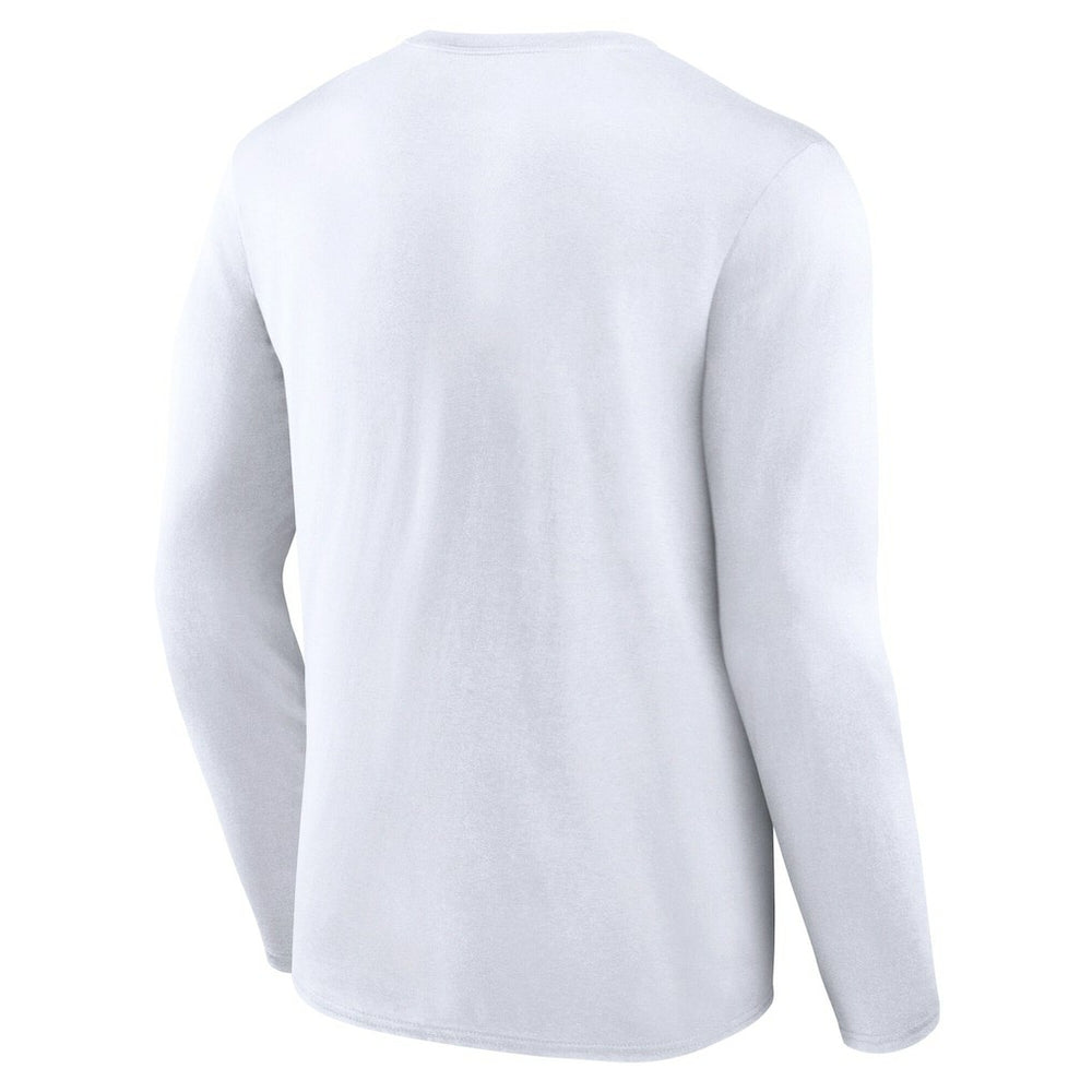 Brooklyn Nets Logo Athletic Vision Long Sleeve T-Shirt White outlet