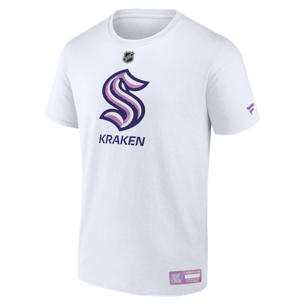 Seattle Kraken Fanatics 2024 Hockey Fights Cancer T-Shirt - White | US 201204127