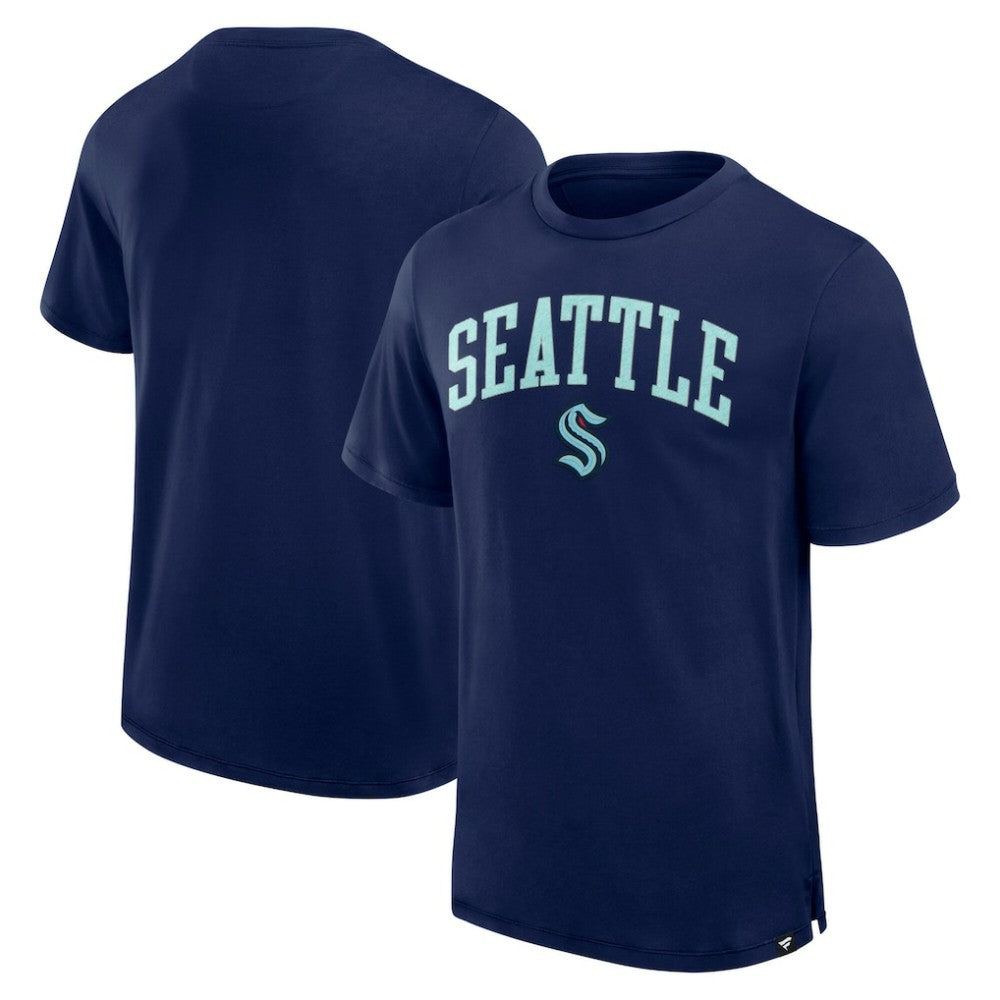 Seattle Kraken Fanatics Elevated Pima T-Shirt - Navy | US 201204301