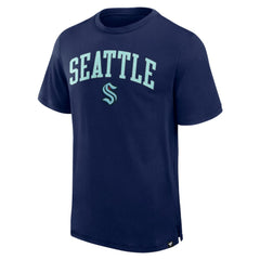Seattle Kraken Fanatics Elevated Pima T-Shirt - Navy | US 201204301