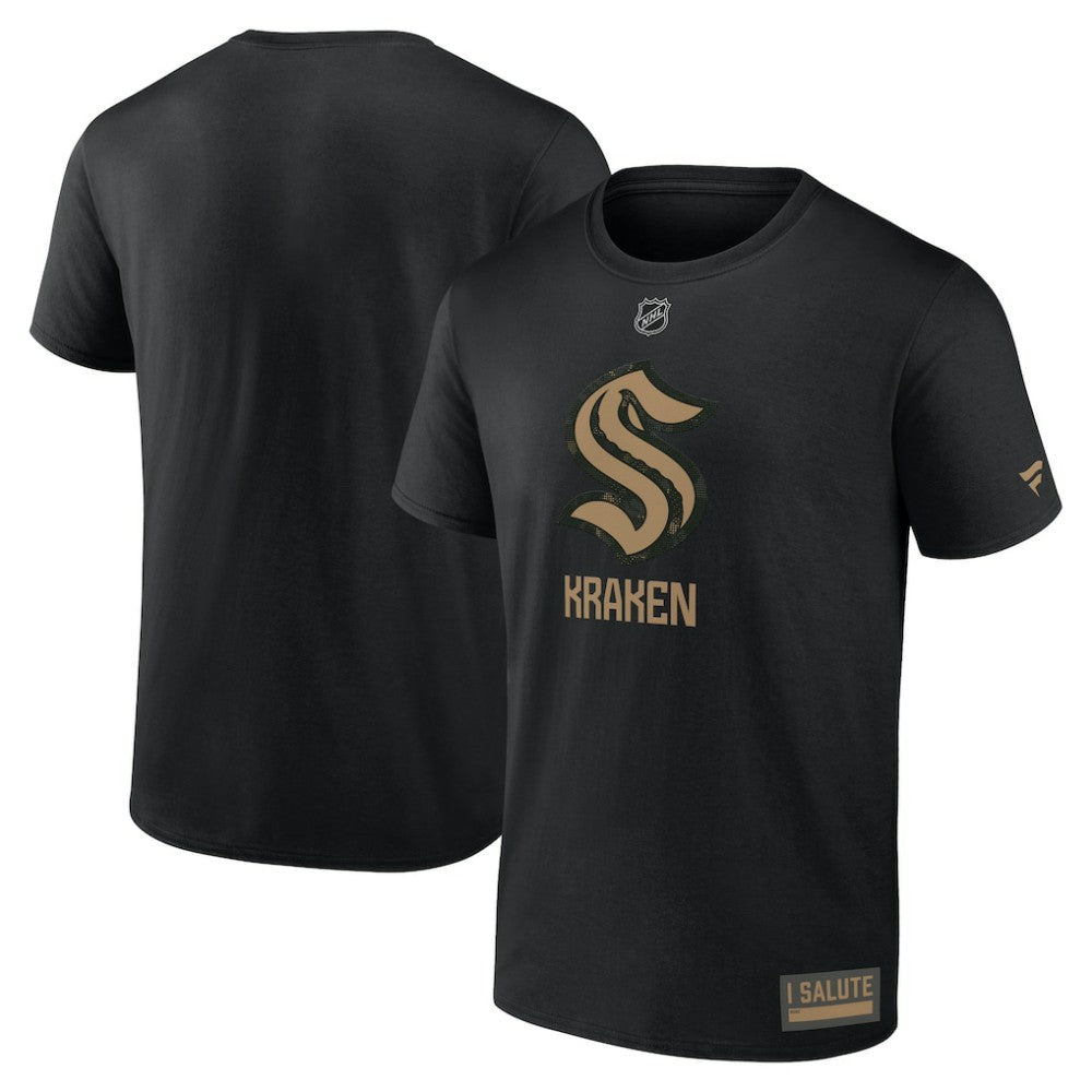 Seattle Kraken Fanatics 2024 Military Appreciation T-Shirt - Black | US 201204596