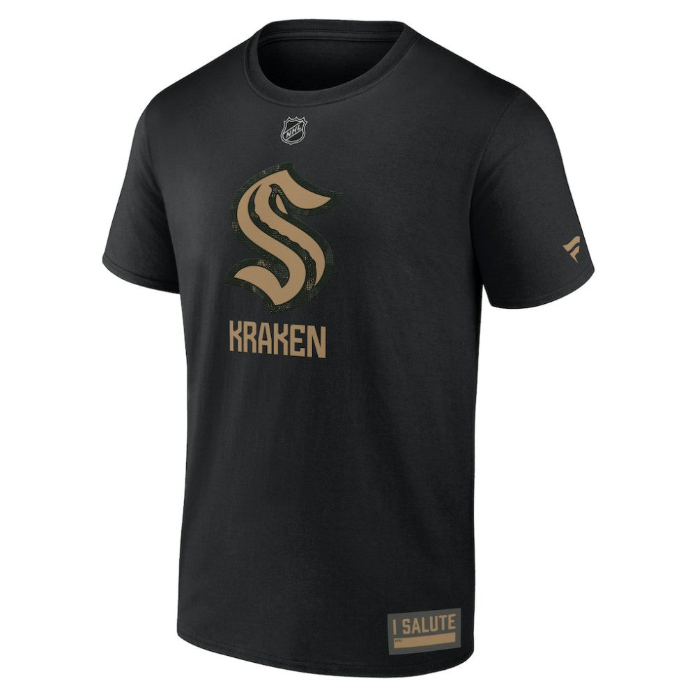 Seattle Kraken Fanatics 2024 Military Appreciation T-Shirt - Black | US 201204596