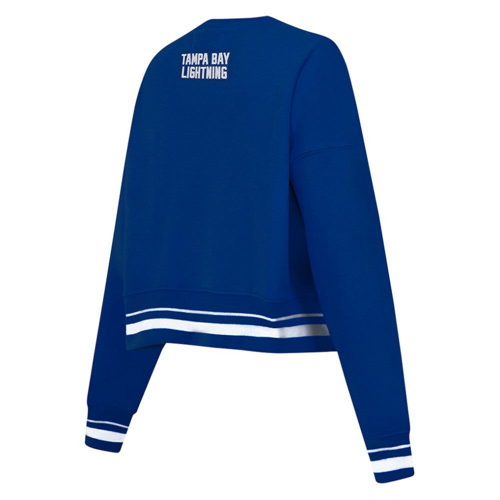 Tampa Bay Lightning Pro Standard Women's Area Code Cropped Pullover Sweatshirt - Blue | US 201205069