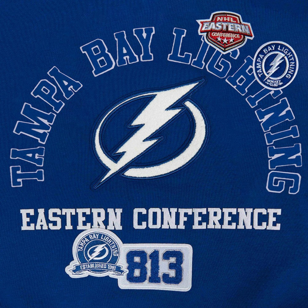 Tampa Bay Lightning Pro Standard Women's Area Code Cropped Pullover Sweatshirt - Blue | US 201205069