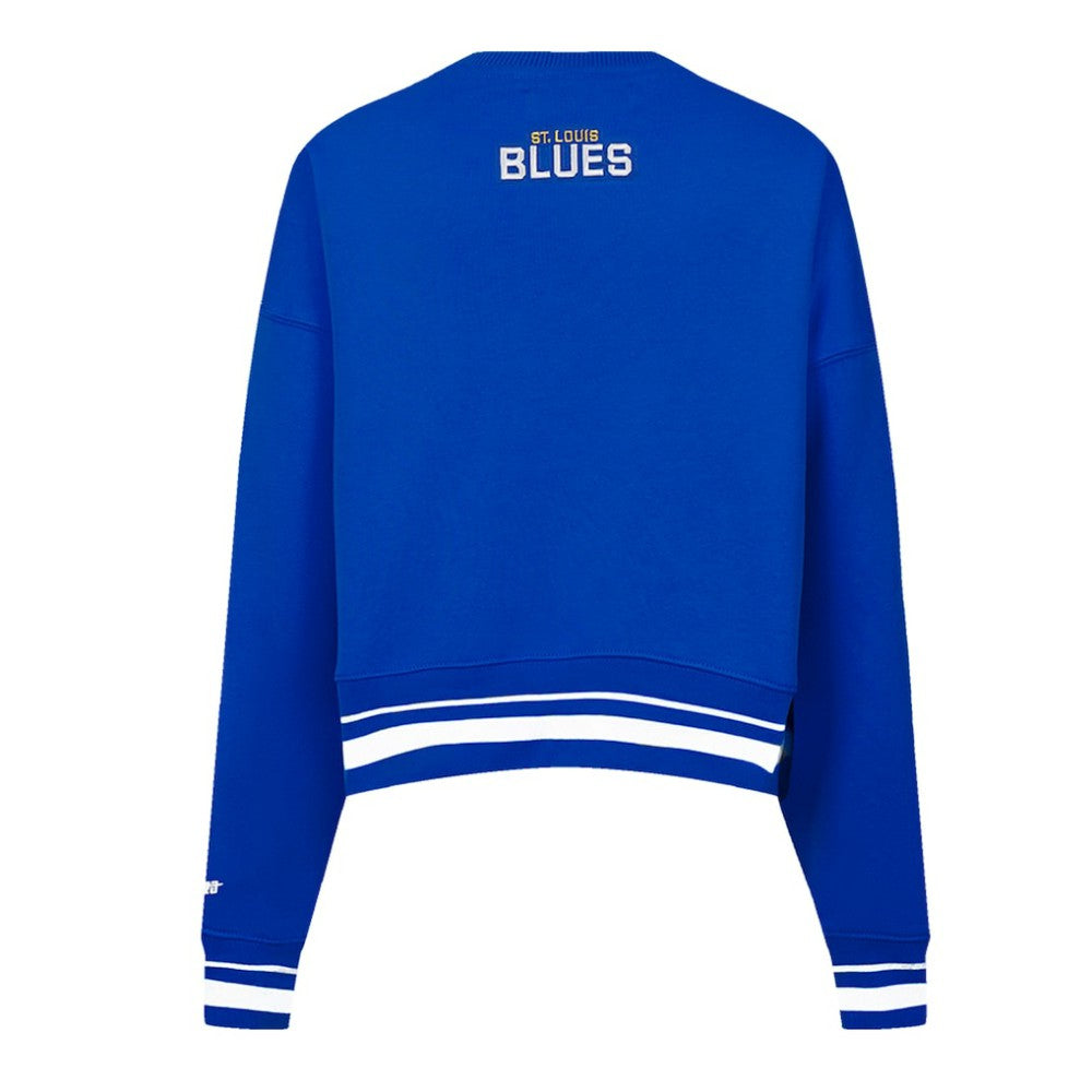 St. Louis Blues Pro Standard Women's Area Code Cropped Pullover Sweatshirt - Blue | US 201205070