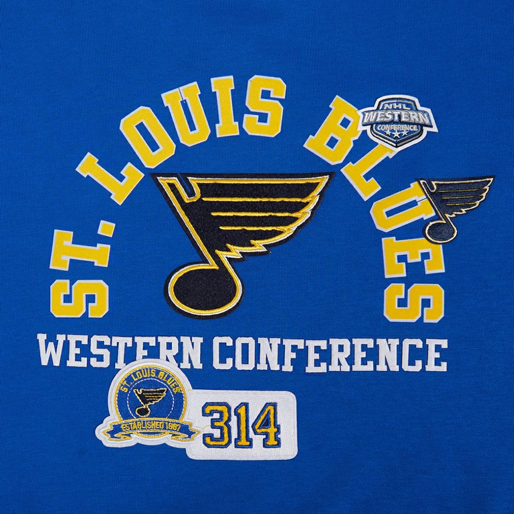 St. Louis Blues Pro Standard Women's Area Code Cropped Pullover Sweatshirt - Blue | US 201205070