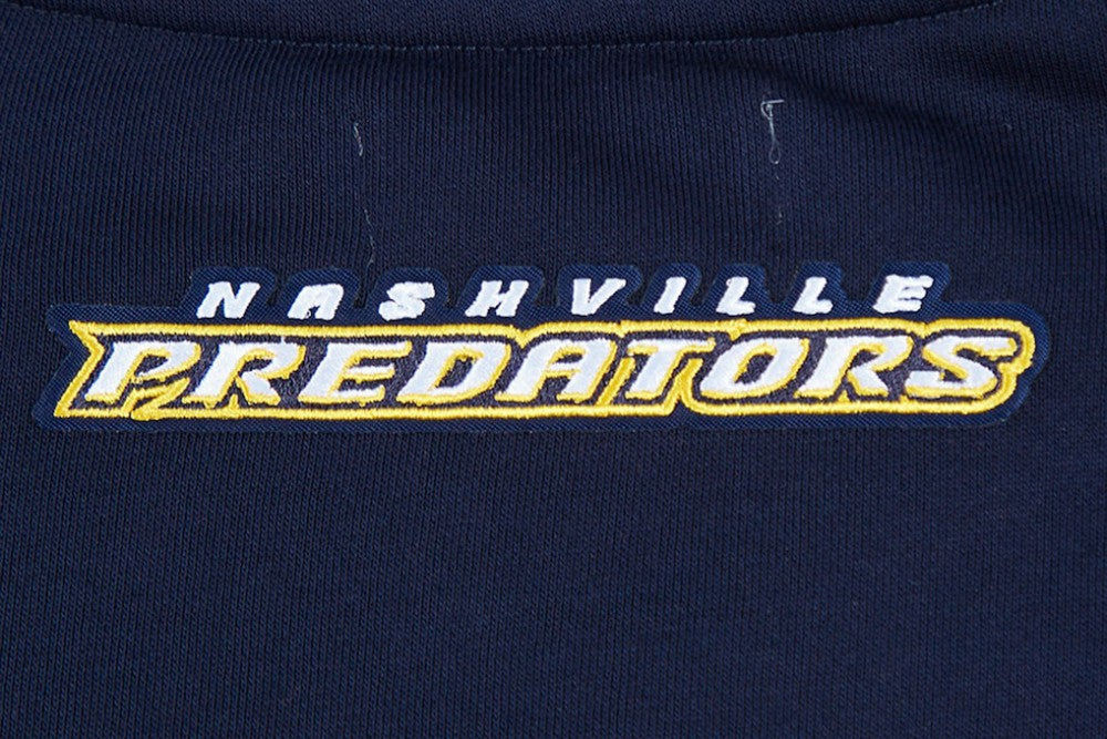Nashville Predators Pro Standard Women's Area Code Cropped Pullover Sweatshirt - Navy | US 201205074