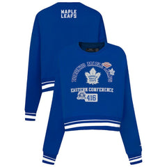 Toronto Maple Leafs Pro Standard Women's Area Code Cropped Pullover Sweatshirt - Blue | US 201205078