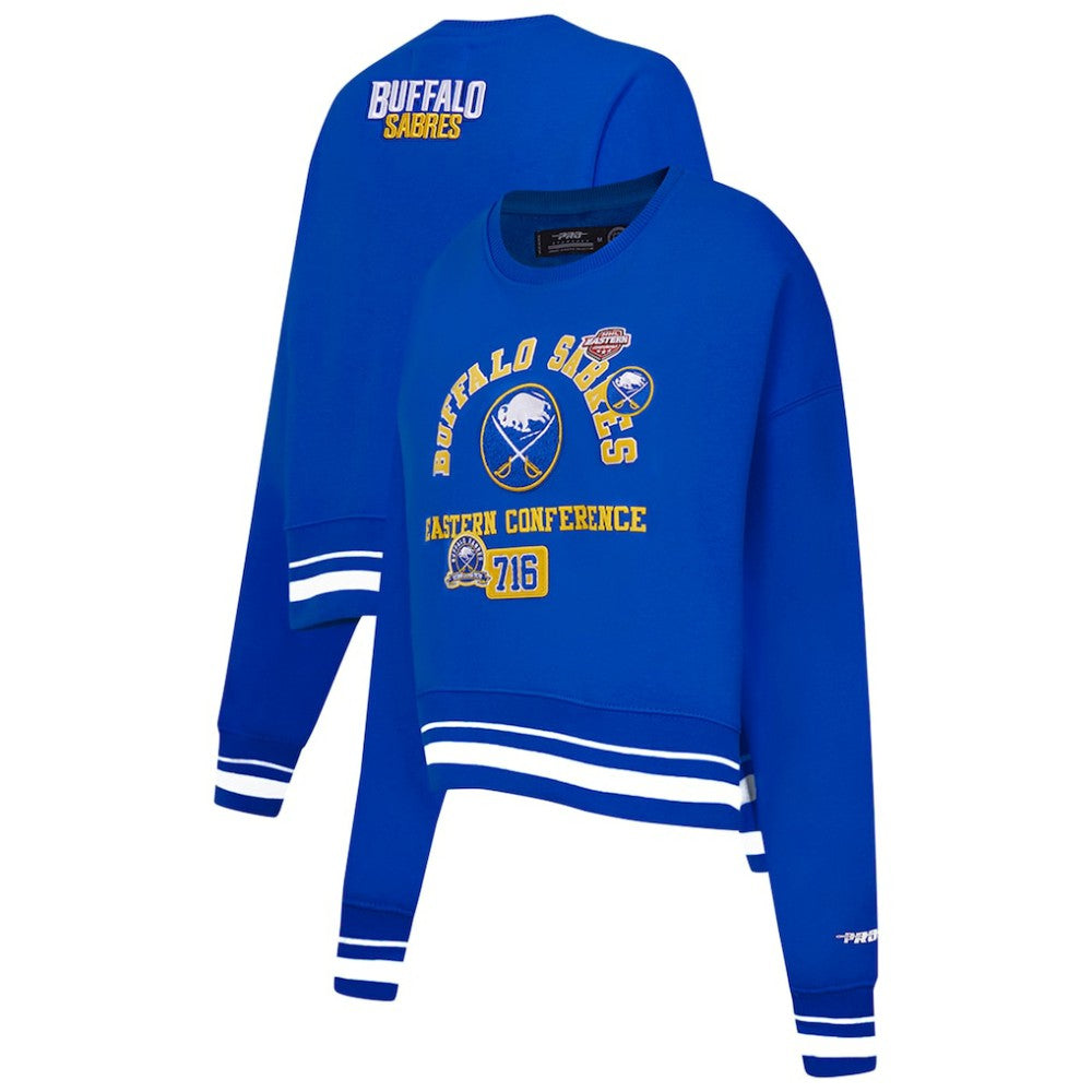 Buffalo Sabres Pro Standard Women's Area Code Cropped Pullover Sweatshirt - Royal | US 201205079