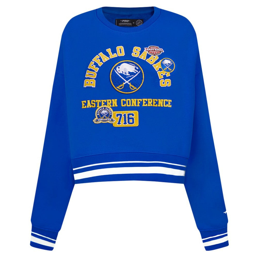 Buffalo Sabres Pro Standard Women's Area Code Cropped Pullover Sweatshirt - Royal | US 201205079