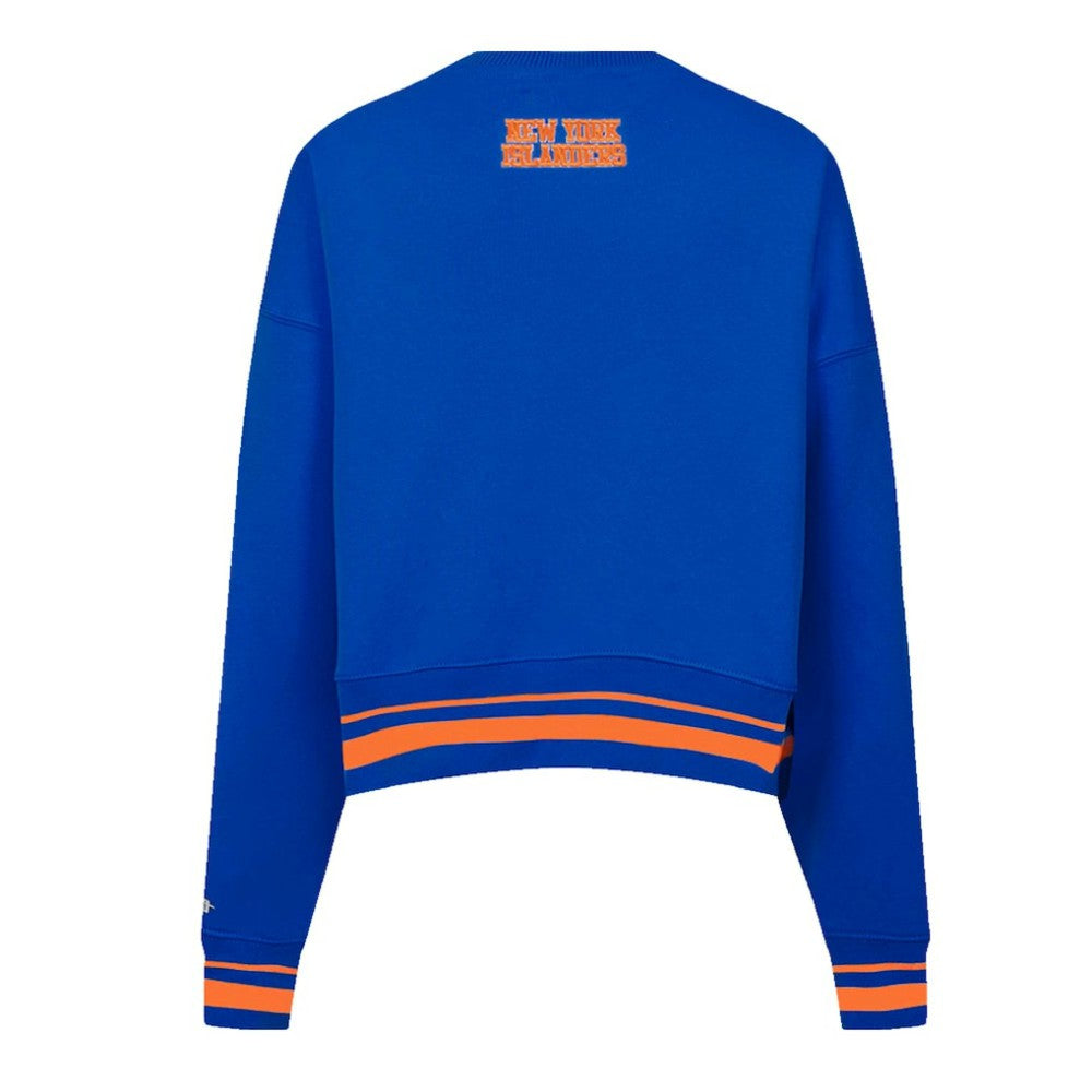 New York Islanders Pro Standard Women's Area Code Cropped Pullover Sweatshirt - Royal | US 201205081