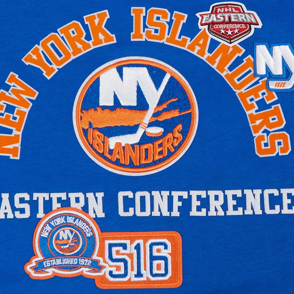 New York Islanders Pro Standard Women's Area Code Cropped Pullover Sweatshirt - Royal | US 201205081