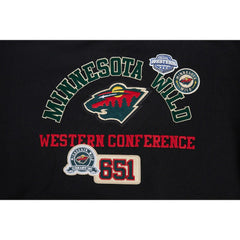 Minnesota Wild Pro Standard Women's Area Code Cropped Pullover Sweatshirt - Black | US 201205088