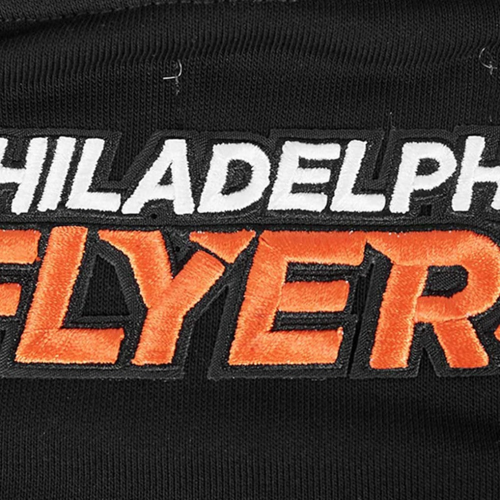 Philadelphia Flyers Pro Standard Women's Area Code Cropped Pullover Sweatshirt - Black | US 201205089
