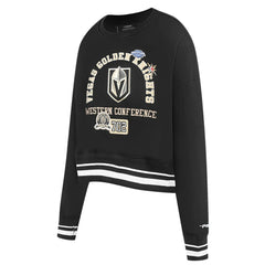 Vegas Golden Knights Pro Standard Women's Area Code Cropped Pullover Sweatshirt - Black | US 201205093