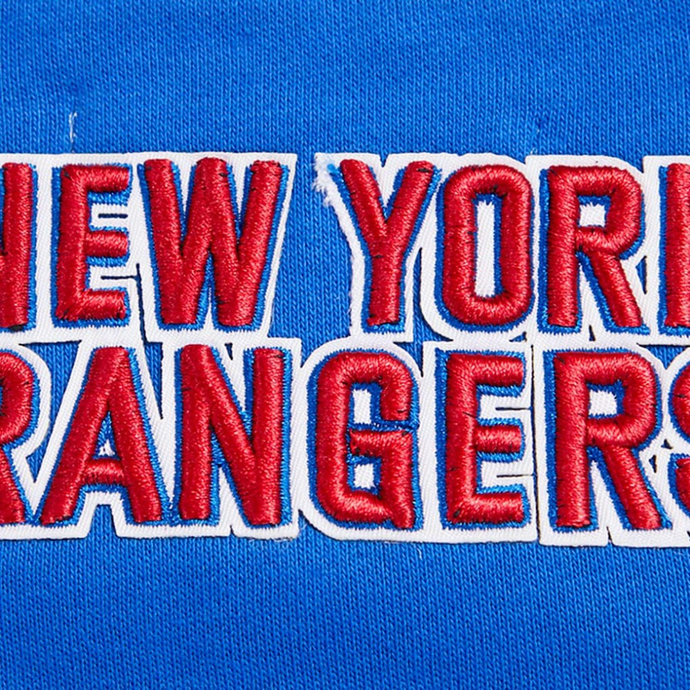New York Rangers Pro Standard Women's Area Code Cropped Pullover Sweatshirt - Blue | US 201205094