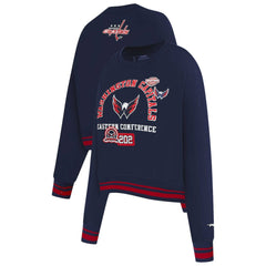 Washington Capitals Pro Standard Women's Area Code Cropped Pullover Sweatshirt - Navy | US 201205095