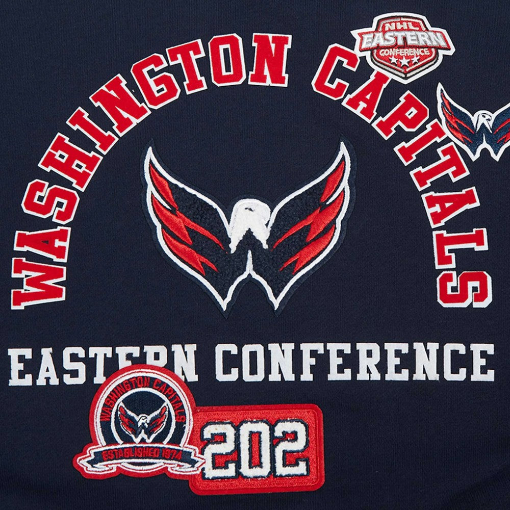 Washington Capitals Pro Standard Women's Area Code Cropped Pullover Sweatshirt - Navy | US 201205095