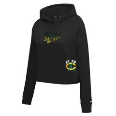 Chicago Blackhawks Pro Standard Women's Jewels Cropped Pullover Hoodie - Black | US 201205110