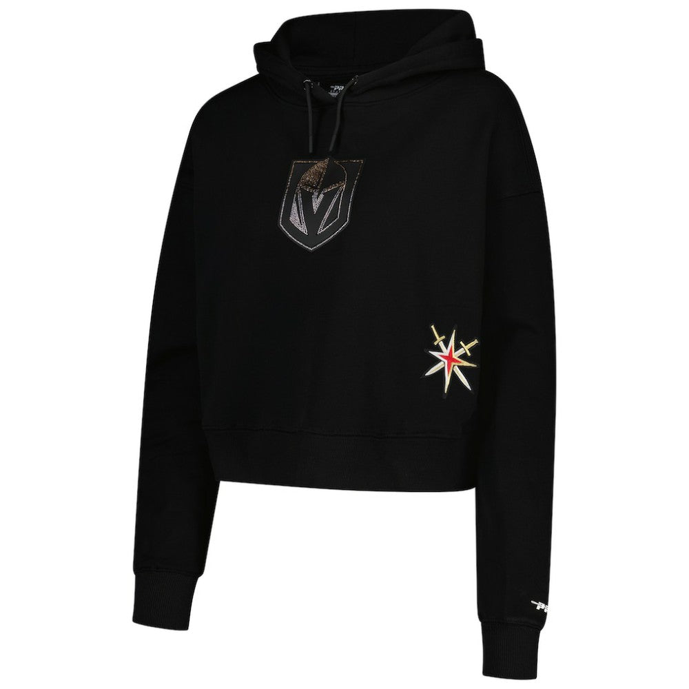 Vegas Golden Knights Pro Standard Women's Jewels Cropped Pullover Hoodie - Black | US 201205114