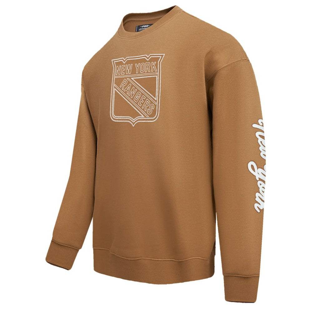 New York Rangers Pro Standard Paint the City Pullover Sweatshirt - Brown | US 201205151