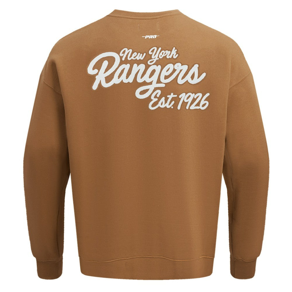 New York Rangers Pro Standard Paint the City Pullover Sweatshirt - Brown | US 201205151