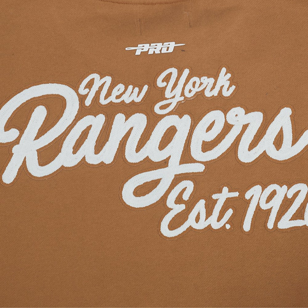 New York Rangers Pro Standard Paint the City Pullover Sweatshirt - Brown | US 201205151