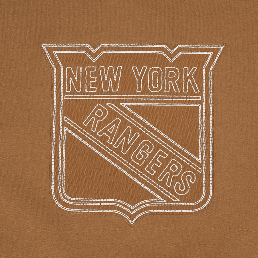 New York Rangers Pro Standard Paint the City Pullover Sweatshirt - Brown | US 201205151