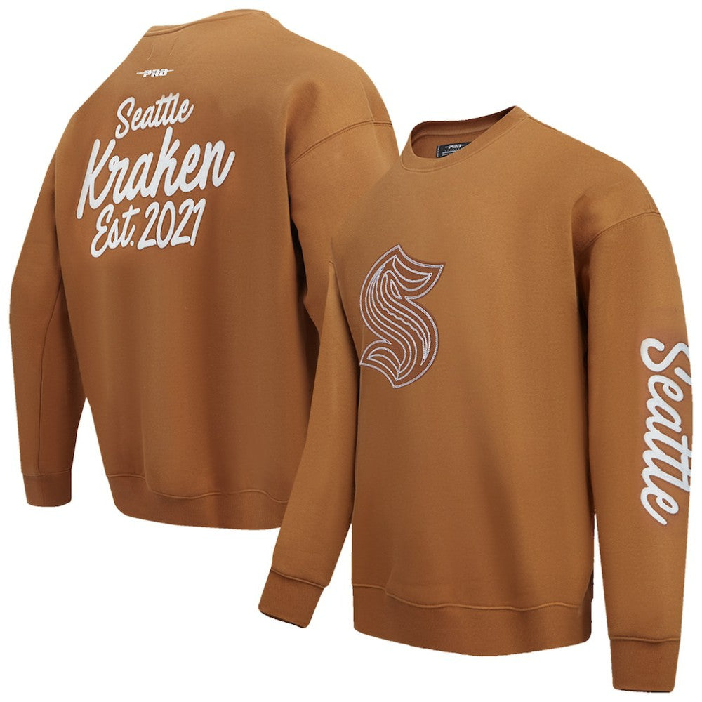 Seattle Kraken Pro Standard Paint the City Pullover Sweatshirt - Brown | US 201205152