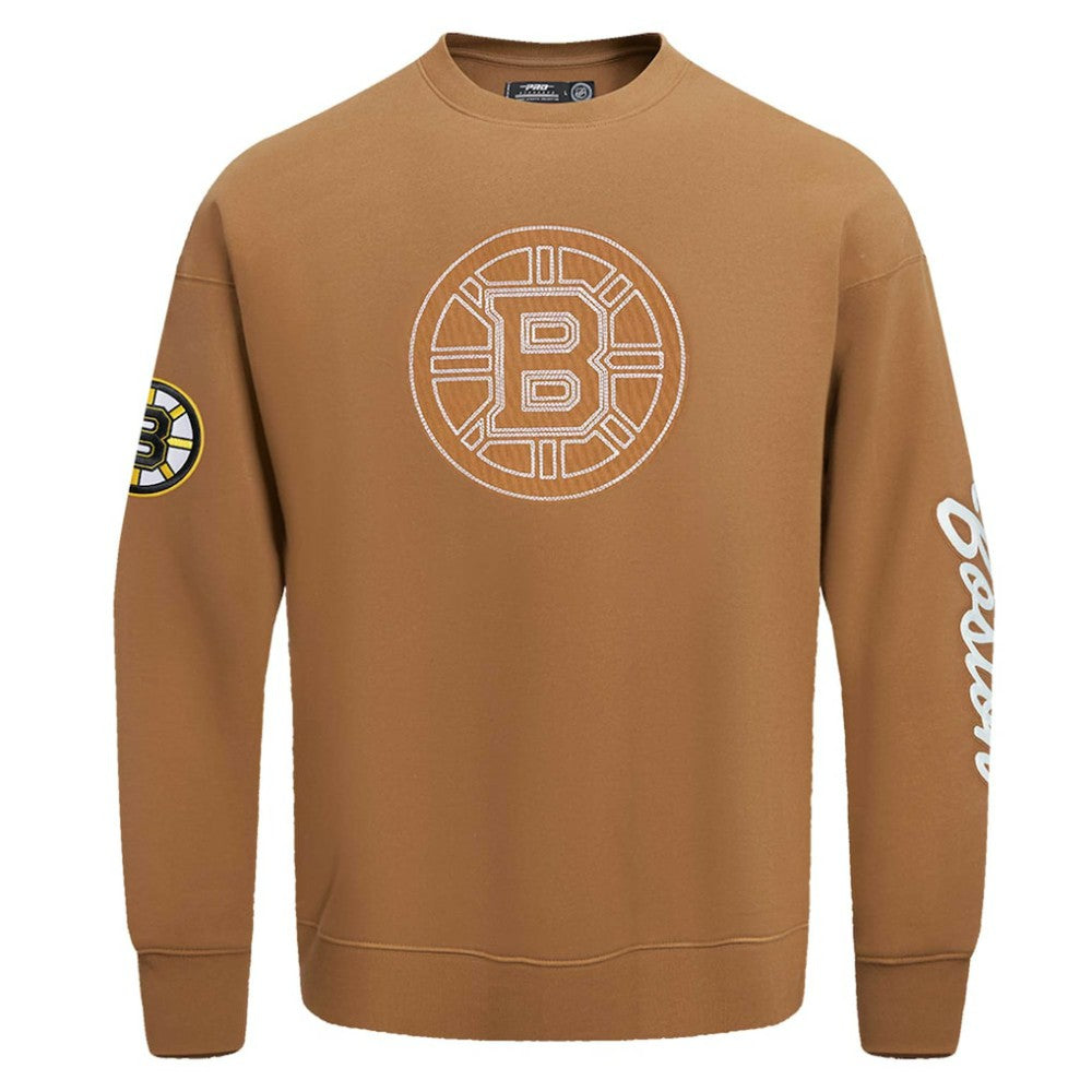 Boston Bruins Pro Standard Paint the City Pullover Sweatshirt - Brown | US 201205154