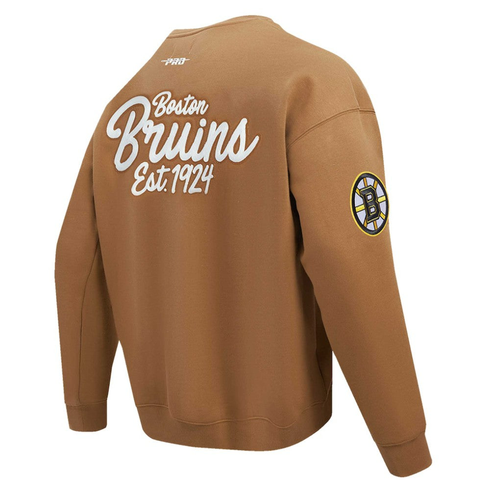 Boston Bruins Pro Standard Paint the City Pullover Sweatshirt - Brown | US 201205154